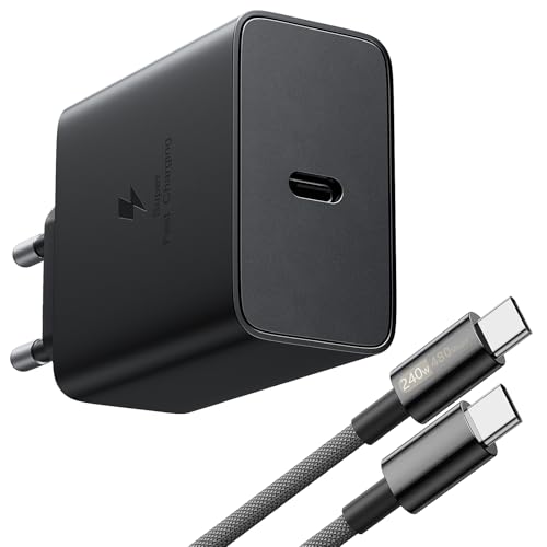 Cargador USB C 45W PPS con cable de 2 metros para Galaxy S25 Ultra y S24