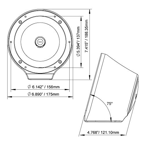 image for DS18 NXL-JS6/WH White Flat Mount Speaker POD Universal Enclosure 6.5