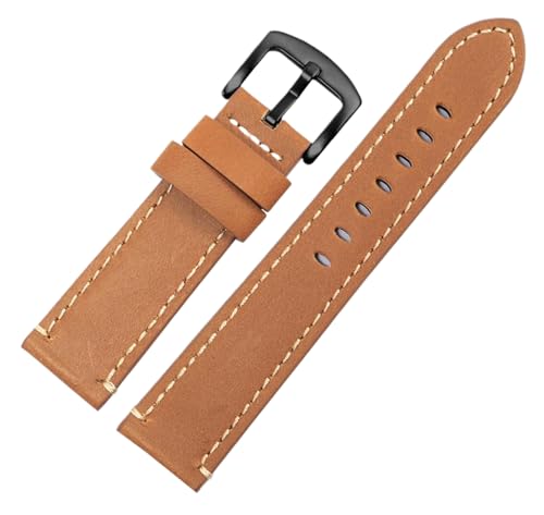 Bracelet de montre en cuir véritable chic pour hommes et femmes en 18mm 20mm 22mm