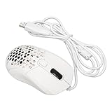 BROLEO Mouse cablato, mouse da ufficio retroilluminato RGB con cavo da 1,5 m per la scuola (bianco)