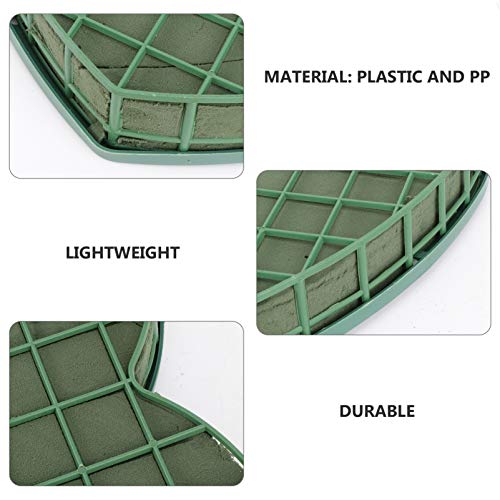 Milisten Floral Foam Blocks Heart Shaped Wet Floral Bricks With Suction Cup Tray 30Cm Florist Styrofoam Blocks Dried Flower Mud For Wedding Valentines Day Decorations #TOP2