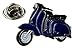 Gemelolandia | Lambretta Pin de rabat, bleu | Cadeaux Originaux Pour la Décoration Vêtements et Accessoires | Pour les Occasions Spéciales