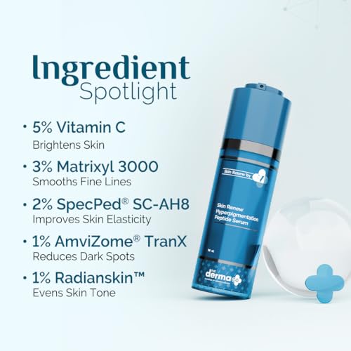 Image of The Derma Co Skin Renew Hyperpigmentation Peptide Serum - 30ml | Reduces Dark Spots | Evens Skin Tone | Brightens Skin | Smoothens Fine Lines