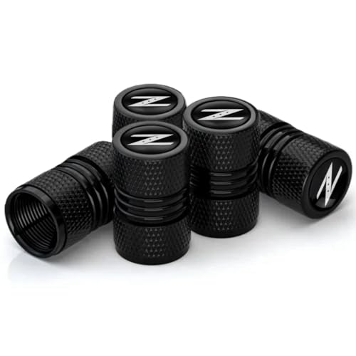 Metal Tire Valve Stem Cap Covers Z Emblem Air Valve Cap Set Dust Proof Leak-Proof Air Cover Compatible with 350Z 370Z Z34 Z33 Accessories (A)