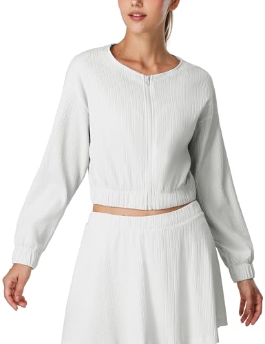 Fermeture éclair pour femme veste légère icyzone résout le froid matinal au sport