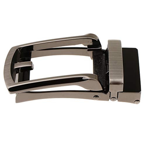2 Pieces Ratchet Belt Buckle Only for Leather Belt Strap, Automatic Slide Click3