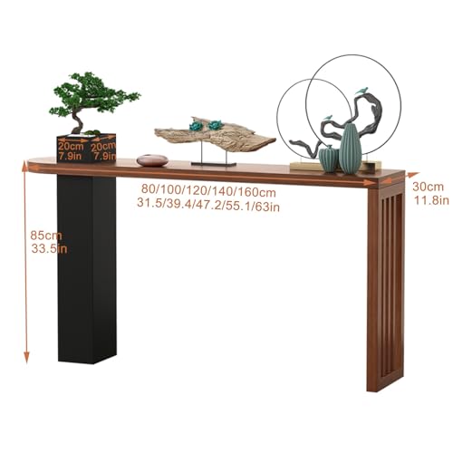 Mesa de sofá para sala de estar ideal como mueble recibidor en pasillos estrechos 3