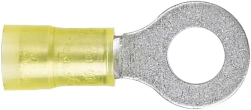 Panduit PN10-6R-D Ring Terminal, 12 - 10 AWG, #6 Stud Size, Nylon Insulated