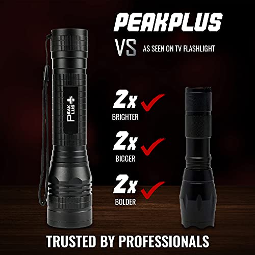 Peakplus High Powered Led Flashlight Lfx2000, Brightest High Lumen Light With 5 Modes, Zoomable And Water Resistant, Best Flashlights For Camping, Dog Walking And Emergency #TOP5