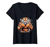 Photo Gallery donna boxer tiger funny boxing tiger graphic uomo donna bambini maglietta con collo a v Photo Gallery donna boxer tiger funny boxing tiger graphic uomo donna bambini maglietta con collo a v
