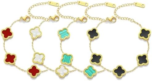 Julie & Co four leaf clover 18K gold plated Jewelry set, comes in a Julie & Co neat gift box. (Set 1)