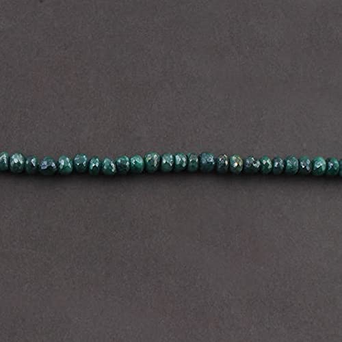 Rondelles émeraude facettées de 6mm avec reflets argentés pour la création de bijoux DIY unique
