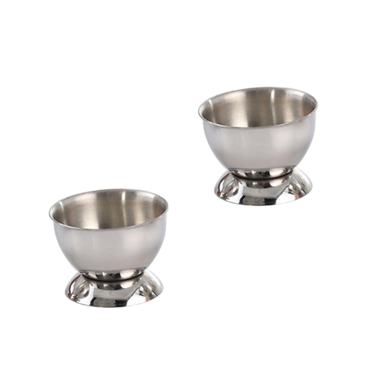 Ciieeo 2Pcs Stainless Steel Egg Holder Boiled Egg Stand for Breakfast Brunch Large Egg Cup Kitchen Tool for Serving Eggs for Home Dining