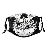 Ucsaxue Classic Strangely Scary Skull Face Mask Reusable Mask Adjustable Washable Bandana Unisex...