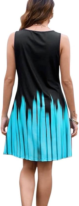 Vintage Floral Printed Summer A-Line Elegant Dresses Womens Beach Sundress Ladies Casual Boho Tank Dress - Image 4