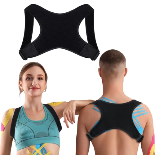 XURJUMI Correttore Posturale Traspirante Regolabile, Correttore Posturale Spalle Fascia Per Donna E Uomo Schiena Dritta Tutore Fascia Supporto Per Schiena Dritta E Raddrizza Spalle