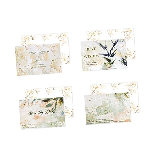 Cartes d'anniversaire élégantes en dorure avec enveloppes chic pour fêtes