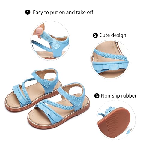 Image of GINFIVE Toddler Girls Sandals Little Girls Kids Summer Shoes Toddler Sandals