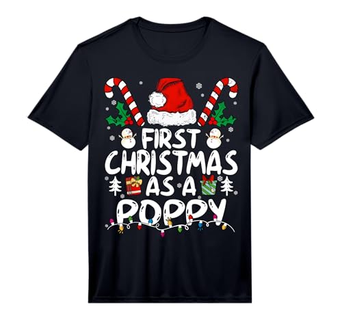 Mens First Christmas As A Poppy New Poppy Performance T-Shirt