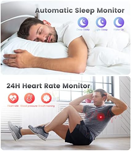 LIGE Smart Watch for Men with Bluetooth Calling, 1.32'' HD Full Touch Screen Fitness Tracker with Heart Rate/Sleep Monitor, IP67 Waterproof Stainless Steel 100+ Sports Modes Pedometer for Android iOS