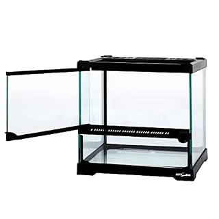 REPTI ZOO terrarium noir 21 x 21 x 20 cm, une porte
