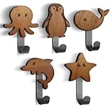 🧡BREITE VERWENDUNG - Diese Wandhaken aus Holz können im Badezimmer, Schlafzimmer, Eingangsbereich und Schrank verwendet werden, um Mäntel, Handtücher, Hüte, Rucksäcke, Geldbörsen, Handtaschen, Baseballmützen, Jacken, Pflanzen und mehr aufzuhängen. Mit diesen Wandhaken schaffen Sie unkompliziert Ordnung überall.
