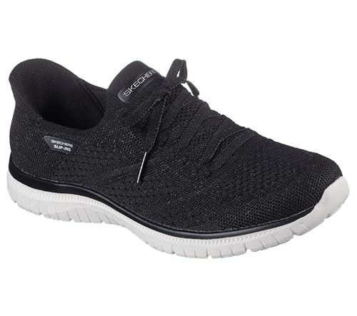 Skechers Sport Zapatillas Virtue Hands Free Slip-ins para mujer, Negro/Blanco = bkw, 40 EU