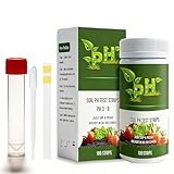 Boden PH Teststreifen, 300 Stueck PH Wert Teststreifen, Boden-PH-Tester, 3-9 Praktischer Boden PH Tester Fuer Garten Haus Rasen Gemuesebeet Obstbaeume Blumen Topf Und Outdoor Pflanzen Sowie
