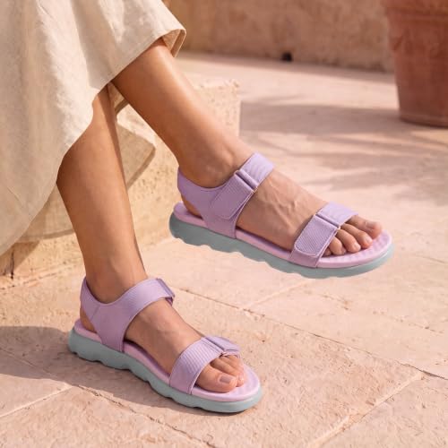 Image of Frido Cloud Comfort Back Strap Sandals for women, Stylish Sandals with Ergonomic Arch Support, Soft Cushioned Footbed & Breathable Canvas Upper for Work, Travel & Outings
