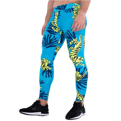 Kapow Meggings Performance Range - Mens Compression Leggings with Pockets for Sports, Athletic Workout Leggings