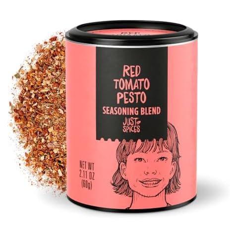 Just Spices Red Tomato Pesto Seasoning Blend, 2.11 OZ | For as much or as little pesto as you need. Cover