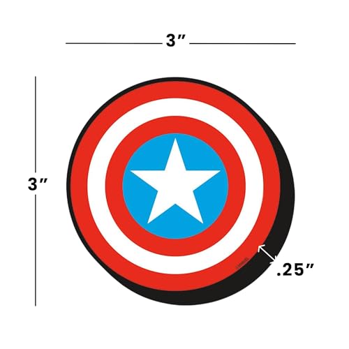 Imán grueso en forma de escudo Capitan America miniatura 4