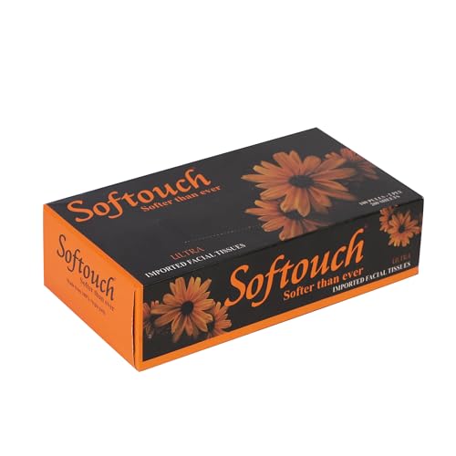 Softouch 2 Ply Facial Tissue Box | Car Tissue - Pack of 8 (100 Pulls Per Box) - Image 3 thumbnail