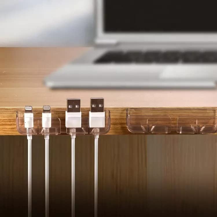 Image of Wire Holder Clamp, Cable Manager Organizer, Desktop Data Cable Clips Storage, Table Fixed Line Clamp Cable Organizer Buckle (Multicolor) (3)