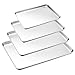 Price comparison product image HaWare Baking Tray Set of 4, Stainless Steel Oven Cookie Sheet Rimmed Pan Baking Sets -Healthy & Non Toxic, Easy Clean & Dishwasher Safe (Large Size)