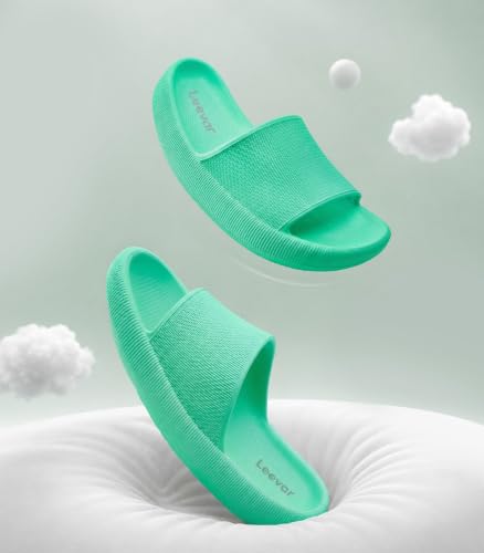 Image of Leevar Cloud Slides for Women and Men - Soft, Comfy, Relax Cloud Slippers, Thick Sole, Non-slip Slides for Men, Easy to Clean, Shower, Swimming, Beach, Indoor and Outdoor Slides for Men