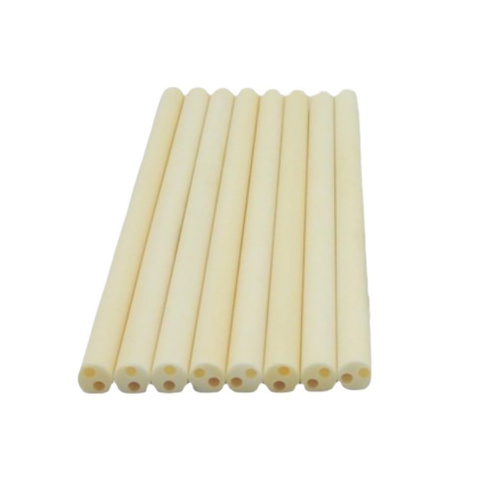 Aluminiumoxid-Keramikrohr mit Doppellöchern – 1–8 mm Außendurchmesser, bearbeitbares Keramikrohr for industrielle Anwendungen(8x2x250mm)