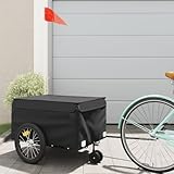 🎁Materiale: Ferro, tessuto oxford, PE (polietilene). Materiale resistente: Il ferro è un materiale duro e resistente. È uno dei prodotti preferiti per la costruzione nel campo dei mobili e in quello industriale. Realizzato in ferro, questo rimorchio per biciclette è molto robusto e durevole. Assemblaggio richiesto: Sì.