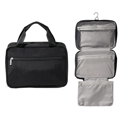 Baggallini Large Hanging Travel Toiletry Kit - Lightweight 8x11 Inch Makeup Bag
