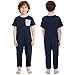 easyforever Special Needs Adaptive Clothing for Kids Boys Short Sleeve Anti-Strip Jumpsuit Back-Zip Long Leg Romper Navy Blue 6 Years