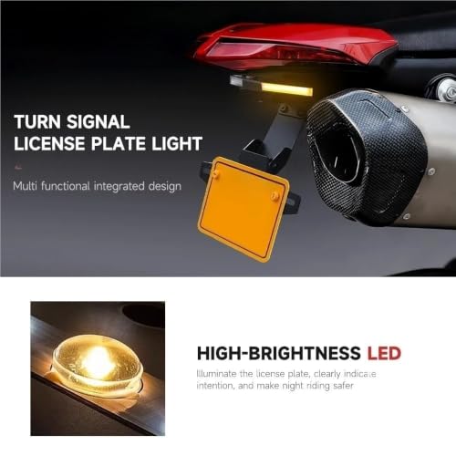 Support de plaque avec clignotant led et feu arrière pour une modification de queue courte
