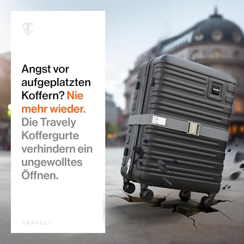 Sangles de valise robustes TRAVELY lot de 2 pour protéger les bagages à main