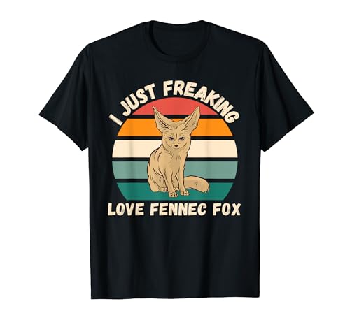 Retro Fennec Fox I Just Freaking Love Fennec Fox Animales Camiseta