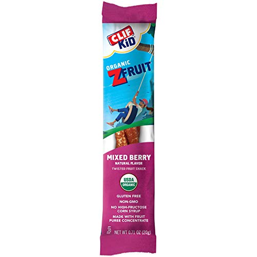 Clif KID ZFRUIT - Organic Fruit Rope â Mixed Berry Flavor - Gluten Free - Organic - Non-GMO - Lunch Box Snacks (1.27 Ounce Energy Bars, 18 Count)