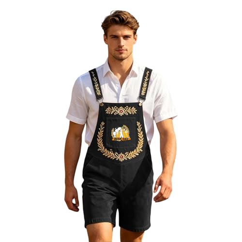 Peto vaquero corto de hombre holgado para evitar el calor en el taller con ropa de trabajo