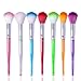 DANNEASY 7pcs Nail Dust Brush Nail Art Brush Nail Powder Brush Nail Brushes for Cleaning Dust Makeup Dipping Powder Blush Brushes Nail Art Tools