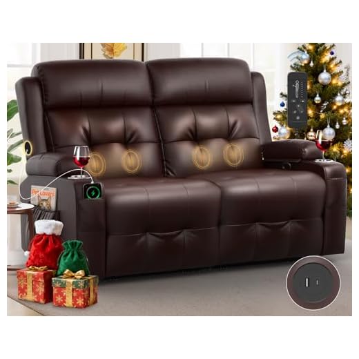 Loveseat Recliner, Oversized Reclining Loveseat, Massage Reclining Sofa With USB Port & Storage & Cup Holders, Recliner Couch, RV Wall Hugger Recliners Loveseat Clearance for Living Room & RV Camper