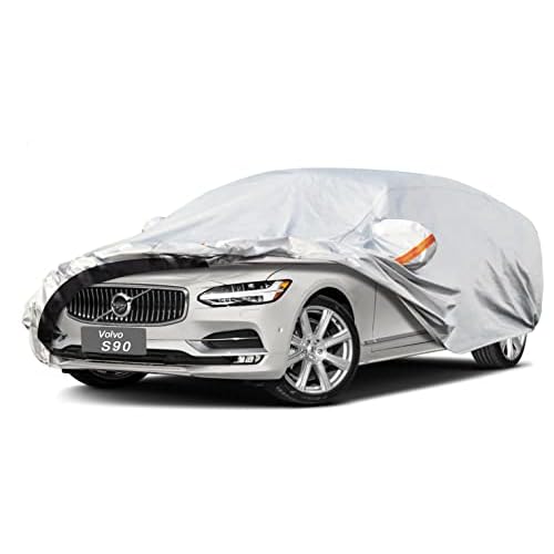 6 Layer Car Cover Custom Fit Volvo S90 (2016-2025) Waterproof All Weather, Heavy Duty Outdoor Snow Sun Rain Uv Protection (Ships from US Warehouse, De