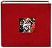 Golden State Art Photo Album, Holds 200 4"x6" Pictures, 2 Per Page, Suede Cover, Cl55058-9 Red