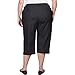 Alfred Dunner Women's Size All Around Denim Plus Capris Pants-Elastic Waist Jeans, Black, 16W